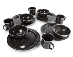 GSI Outdoors Pioneer Enamelware 4 Person Table Set
