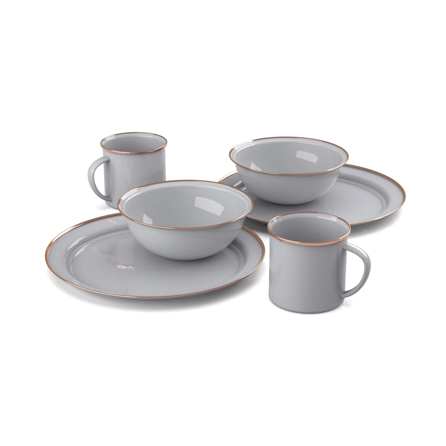 GSI Outdoors Mesa 2 Person Enamelware Tableset