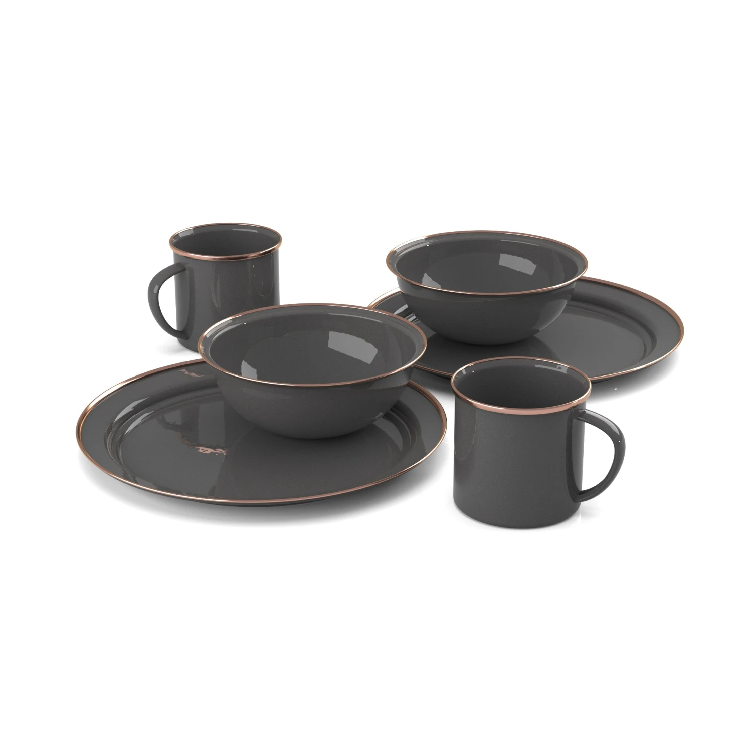 GSI Outdoors Mesa 2 Person Enamelware Tableset - Image 4