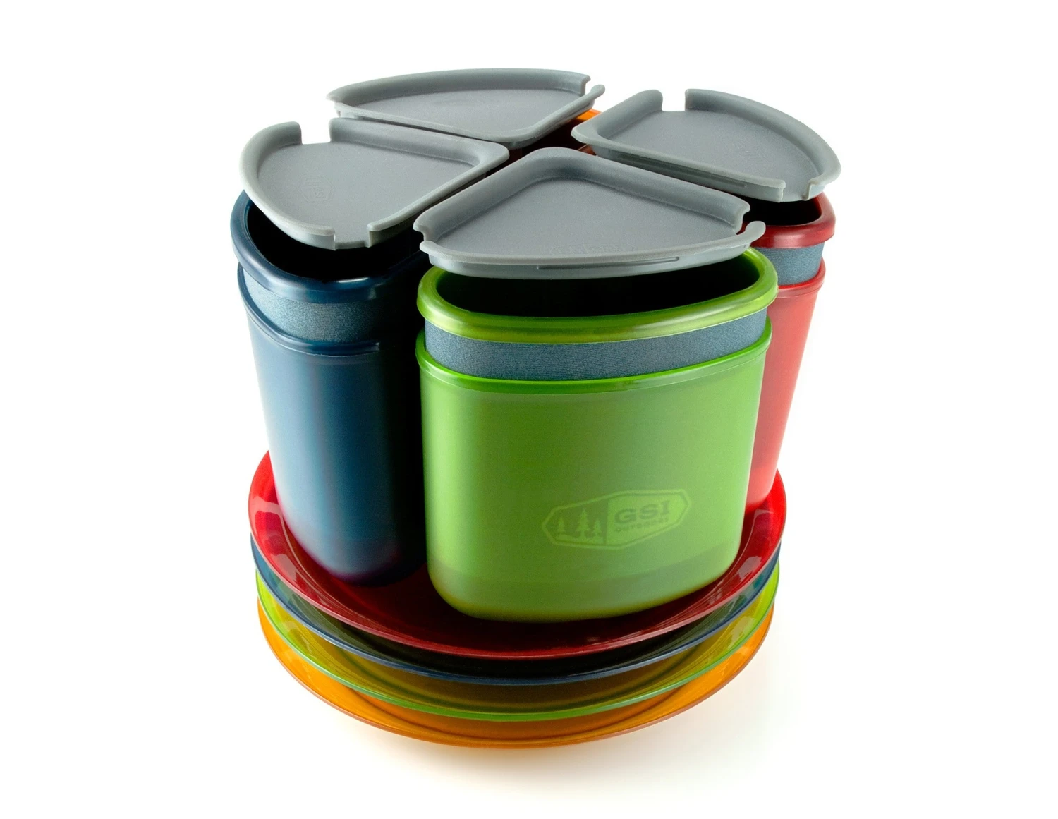 GSI Outdoors Infinity 4 Person Compact Tableset- Multicolor - Image 2
