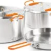 GSI Outdoors Glacier Stainless Base Camper Large|-|Ensemble De Chaudrons De Campment Large Glacier