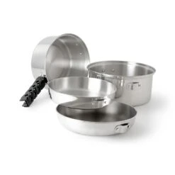 GSI Outdoors Glacier Stainless Cookset M|-|Ensemble Glacier Stainless Cookset Moyen