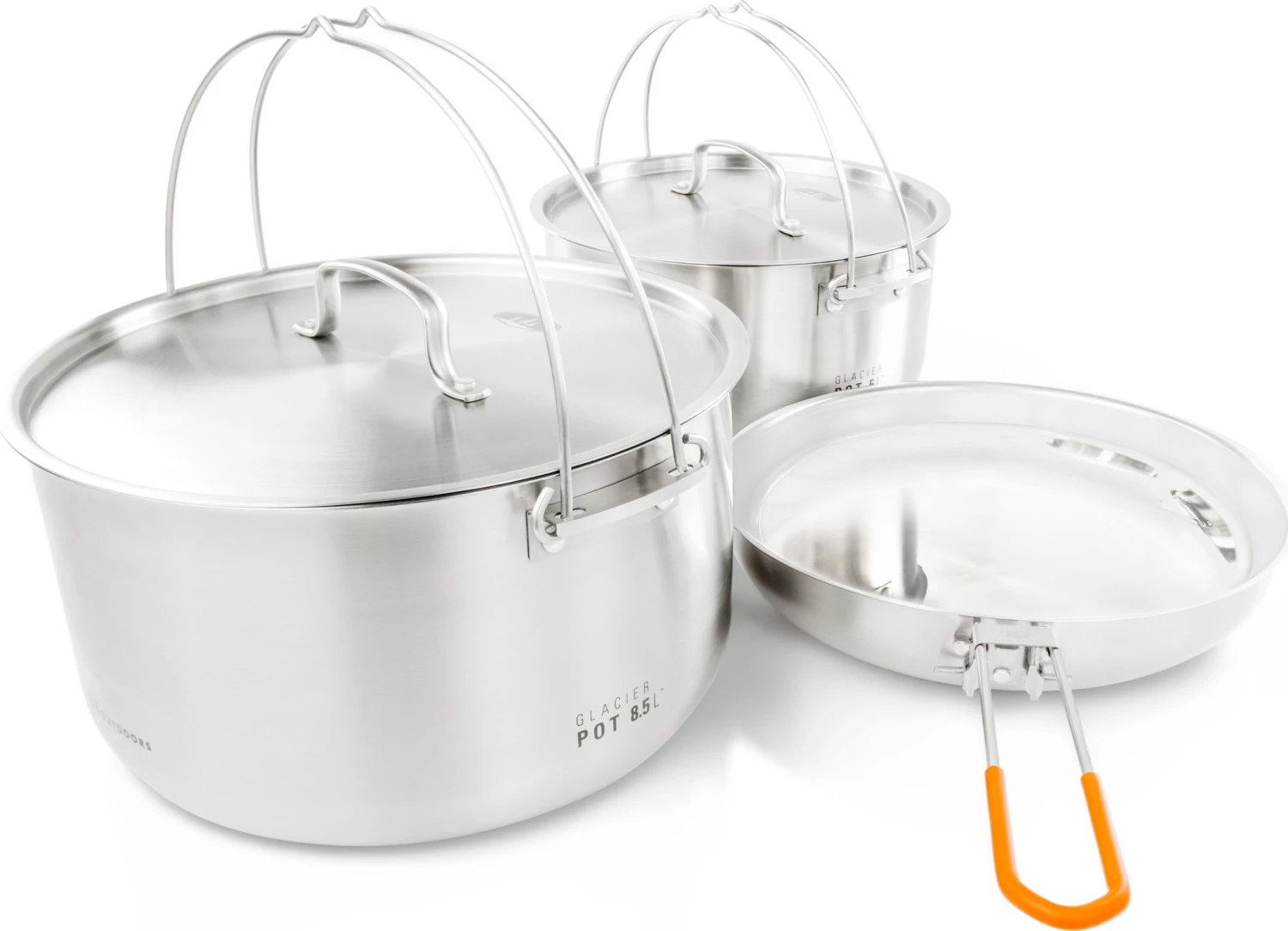 GSI Outdoors Glacier Stainless Troop Cookset|-|Ensemble De Cuisine Glacier Stainless Troop